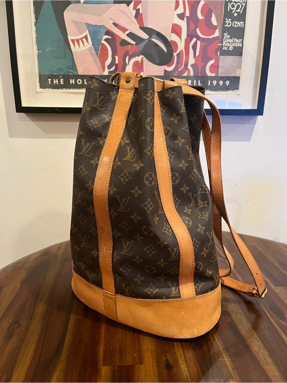 Louis Vuitton Randonnee GM Monogram Drawstring Bucket Backpack
